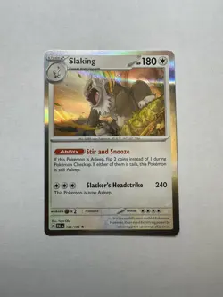 Slaking Holo Rare Pokemon TCG Card Scarlet & Violet Paldea Evolved 162/193 - Image 1