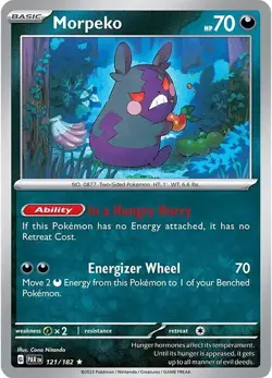 Morpeko 121/182 - Paradox Rift - Holo Rare - Pokemon Card TCG - NM - Image 1