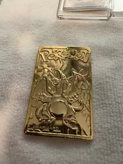 23K Gold Plated CHARIZARD Trading Card 1999 Burger King Pokemon - Image 2