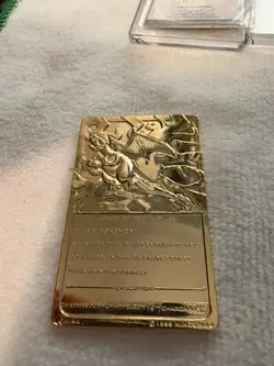 23K Gold Plated CHARIZARD Trading Card 1999 Burger King Pokemon - Image 3