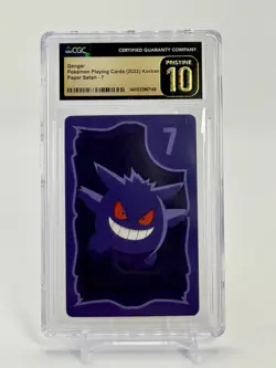 CGC 10 PRISTINE KOREAN POKEMON GENGAR 2022 PAPER SAFARI 7 PLAYING CARD 622B - Image 1