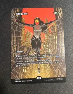 Silkguard Borderless 0037 Marvel’s Spider-Man Magic The Gathering MTG NM MAR EN - Image 1