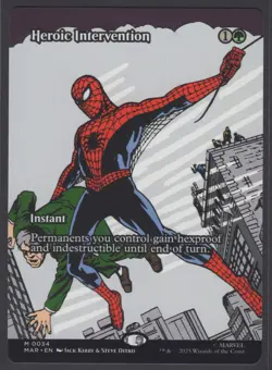 MTG Marvel’s Spider-Man Heroic Intervention (Borderless) #34 Mythic - Image 1