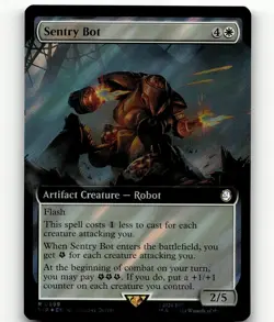 MTG Sentry Bot (Extended Art) (Surge Foil) Universes Beyond: Fallout pack fresh - Image 1
