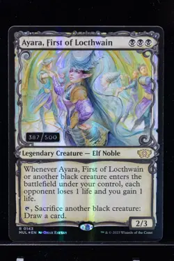 MTG SERIALIZED LP Ayara, First of Locthwain #387 MUL Foil Serial Numbered - Image 1