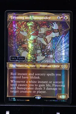 MTG SERIALIZED LP Firesong and Sunspeaker #145 MUL Foil Serial Numbered - Image 1