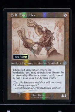 MTG SERIALIZED LP Self-Assembler #108 BRR Artifact Foil Serial Numbered - Image 1