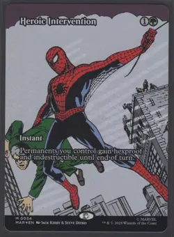 MTG Marvel’s Spider-Man Heroic Intervention (Borderless) Foil #34 Mythic - Image 2
