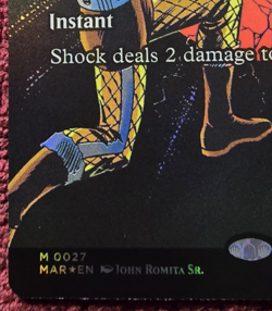 Borderless Foil Shock, MTG, Marvel's Spider-Man, Magic the Gathering 27 MINT - Image 5