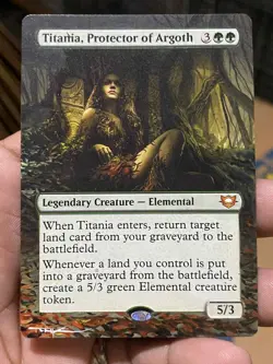 Titania, Protector of Argoth Edge of Eternities Hand Painted Altered Art Tentz - Image 2