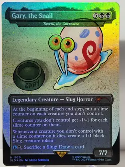 *FOIL* Gary the Snail #1929 SpongeBob SquarePants Secret Lair Magic MTG - Image 1