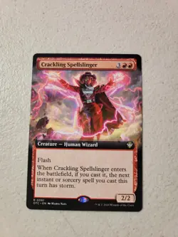 1x Crackling Spellslinger Extended Art NM-Mint, English Commander: Outlaws - Image 1