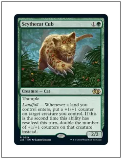 1x Scythecat Cub, Foundations Jumpstart, Magic MTG NM - Image 1