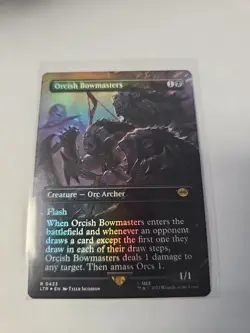 MTG Orcish Bowmasters Borderless FOIL Lord of the Rings LP Magic The Gathering - Image 1