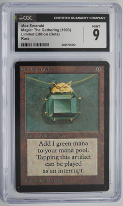 Mox Emerald Beta CGC 9 Graded MTG Magic: the Gathering 1993 - Image 1