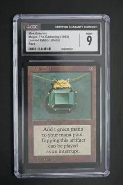 Mox Emerald Beta CGC 9 Graded MTG Magic: the Gathering 1993 - Image 2