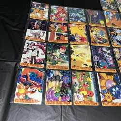 Pokemon Vintage Pocket Monsters Vending HOLO Prism Sticker (36 Cards) Charizard! - Image 2