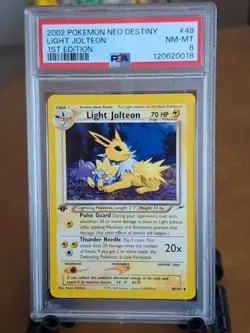 2002 Pokemon Neo Destiny Light Jolteon 1st Edition #48 - PSA 8 NM-MT CLEAN! - Image 1