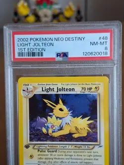 2002 Pokemon Neo Destiny Light Jolteon 1st Edition #48 - PSA 8 NM-MT CLEAN! - Image 2
