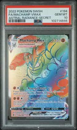 Machamp VMAX 194/189 - Astral Radiance - Graded PSA 10 GEM MT Pokemon Card - Image 2