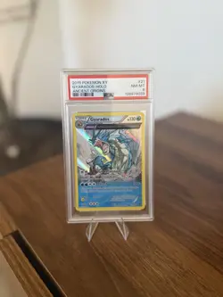 2015 POKEMON XY ANCIENT ORIGINS #21 GYARADOS-REVERSE FOIL PSA 8 NEW CERT - Image 1