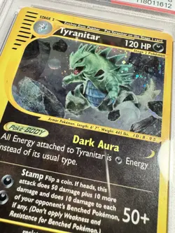 POKEMON EXPEDITION TYRANITAR #29 HOLO PSA 8 NM-MT #* - Image 3