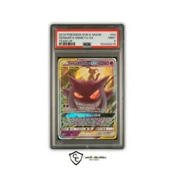 Pokemon TCG PSA 9 Gengar & Mimikyu GX Tag Team SM Team Up #53 Ultra Rare - Image 1