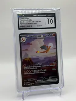 Charizard EX Holo Pokemon 199/165 Scarlet Violet 151 CGC Gem Mint 10 - Image 2