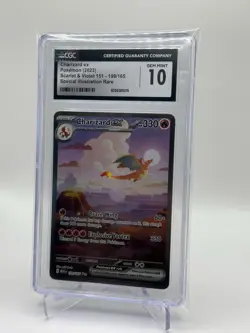 Charizard EX Holo Pokemon 199/165 Scarlet Violet 151 CGC Gem Mint 10 - Image 3