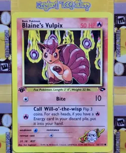 Pokemon Blaine's Vulpix Gym Challenge 1st Edition 66/132 WOTC 2000 NM - Image 5