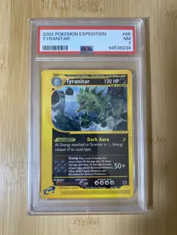 2002 POKEMON EXPEDITION #66 TYRANITAR PSA 7 - Image 1