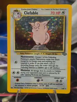 Pokemon TCG Vintage 1999 Clefable Jungle 1/64 Holo Unlimited HP - Image 1