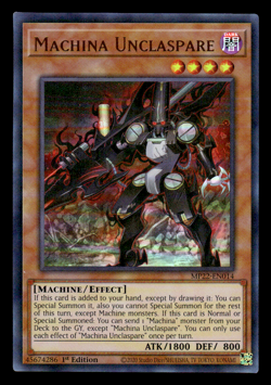 Yugioh! Machina Unclaspare - MP22-EN014 - Ultra Rare - 1st Edition - Image 1