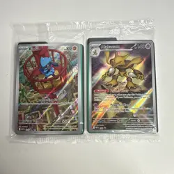 Pokemon Center STAMPED Mega Evolution Promo cards Riolu and Alakazam sealed - Image 1