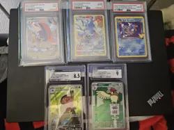 5 Graded Pokemon Card Slabs Lot PSA / CGC Collection Dark Gyarados Kingdra - Image 1