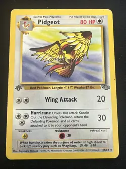 Pidgeot 24/64 Jungle Set Vintage Pokemon 2 Card 1st Edition Lot x2 - Image 2