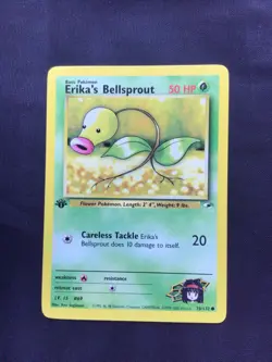 Pokemon Cards: Gym Heroes 1st Edition Common: Erika's Bellsprout 76/132 - Image 1
