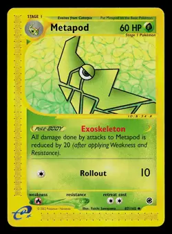 Pokemon Card - Metapod Expedition 87/165 Uncommon Non-Holo - Image 1
