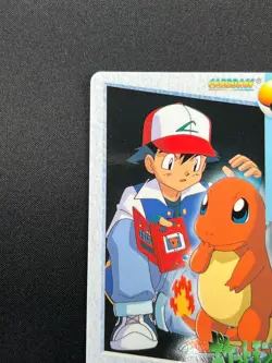 [NM] Ash and Charmander Pokemon Card Japanese Carddass 1998 Bandai 28S56 - Image 4