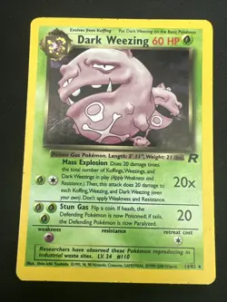 Dark Weezing 14/82 Rocket Set Vintage Pokemon Holo 2 Card Lot x2 - Image 2