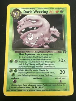 Dark Weezing 14/82 Rocket Set Vintage Pokemon Holo 2 Card Lot x2 - Image 4