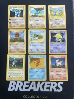 Base Set Vintage Shadowless Pokemon 9 Card Lot - Machoke, Staryu & Drowzee - Image 1