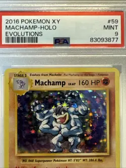 2016 Pokemon XY Evolutions # 59 Machamp Holo PSA 9 Card MINT! - Image 2
