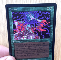 Vintage Magic The Gathering Channel Beta Green Card MTG Sorcery - Image 2