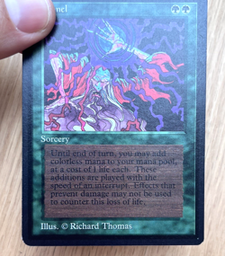 Vintage Magic The Gathering Channel Beta Green Card MTG Sorcery - Image 3