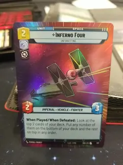 Star Wars Unlimited Foil Hyperspace Card #297 Inferno Four - Image 1