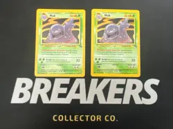 Muk 13/62 Fossil Set Vintage Pokemon Holo 2 Card Lot x2 - Image 1