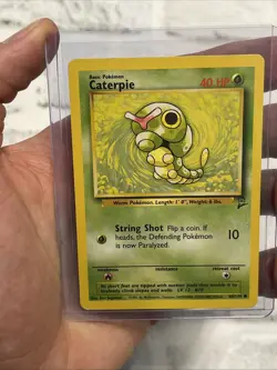 Pokemon TCG Caterpie Base Set 2 68/130 Unlimited Common Card WOTC NM Vintage Vtg - Image 1