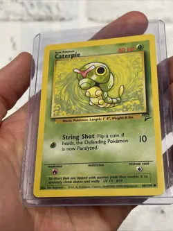Pokemon TCG Caterpie Base Set 2 68/130 Unlimited Common Card WOTC NM Vintage Vtg - Image 2