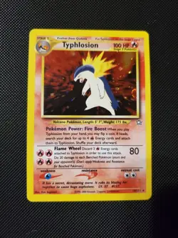 Pokemon TCG Neo Genesis Typhlosion Card 18/111 Unlimited Holo Rare Vintage - Image 1